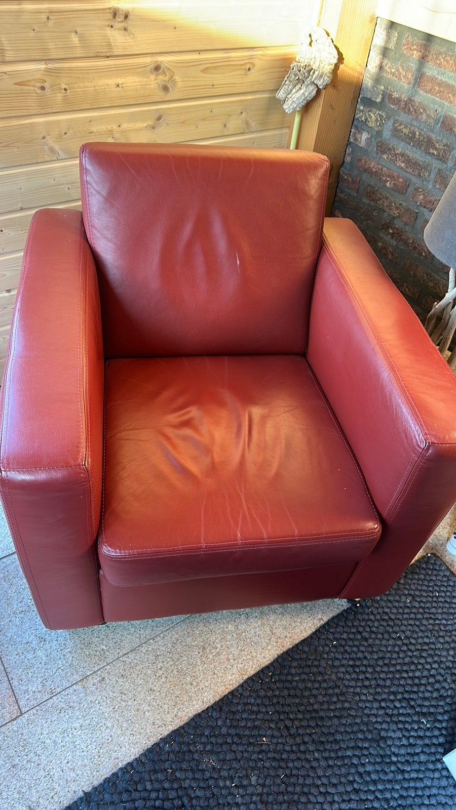 2x Goossens leren stoelen, Ophalen, Zo goed als nieuw, 50 tot 75 cm, Leer