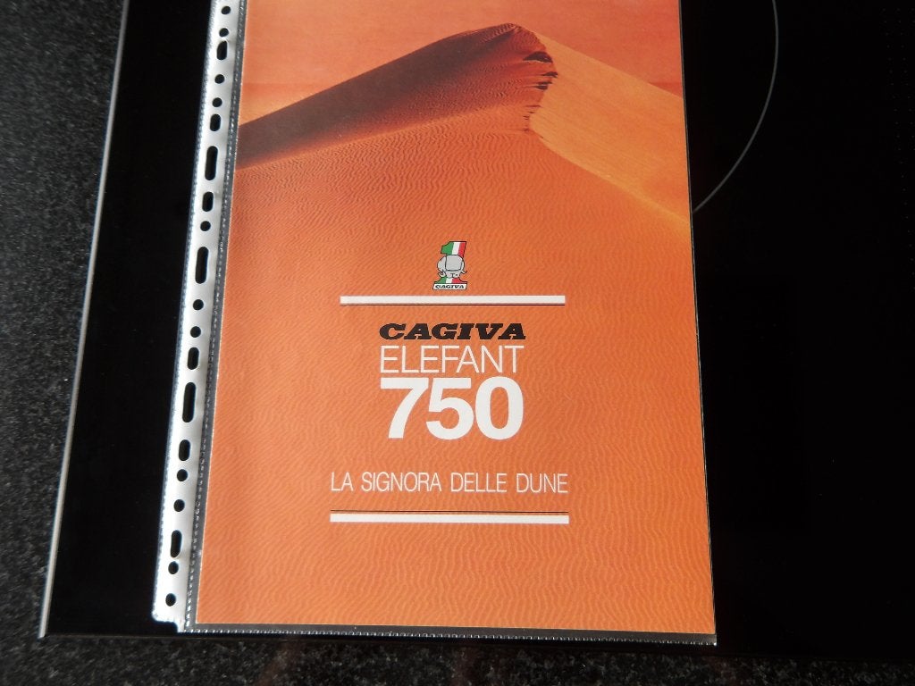 Cagiva Elefant 750 Brochure - La Signora Delle Dune, Ophalen of Verzenden, Overige merken