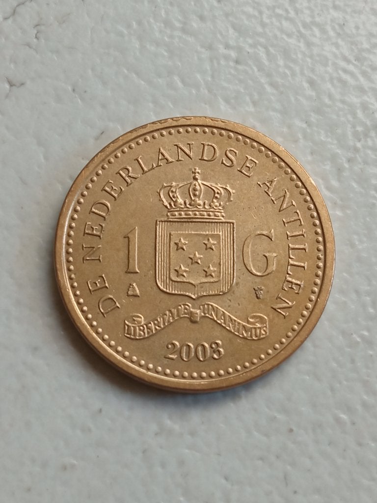 Nederlandse Antillen 1 gulden 2003., Ophalen of Verzenden, Noord-Amerika, Losse munt