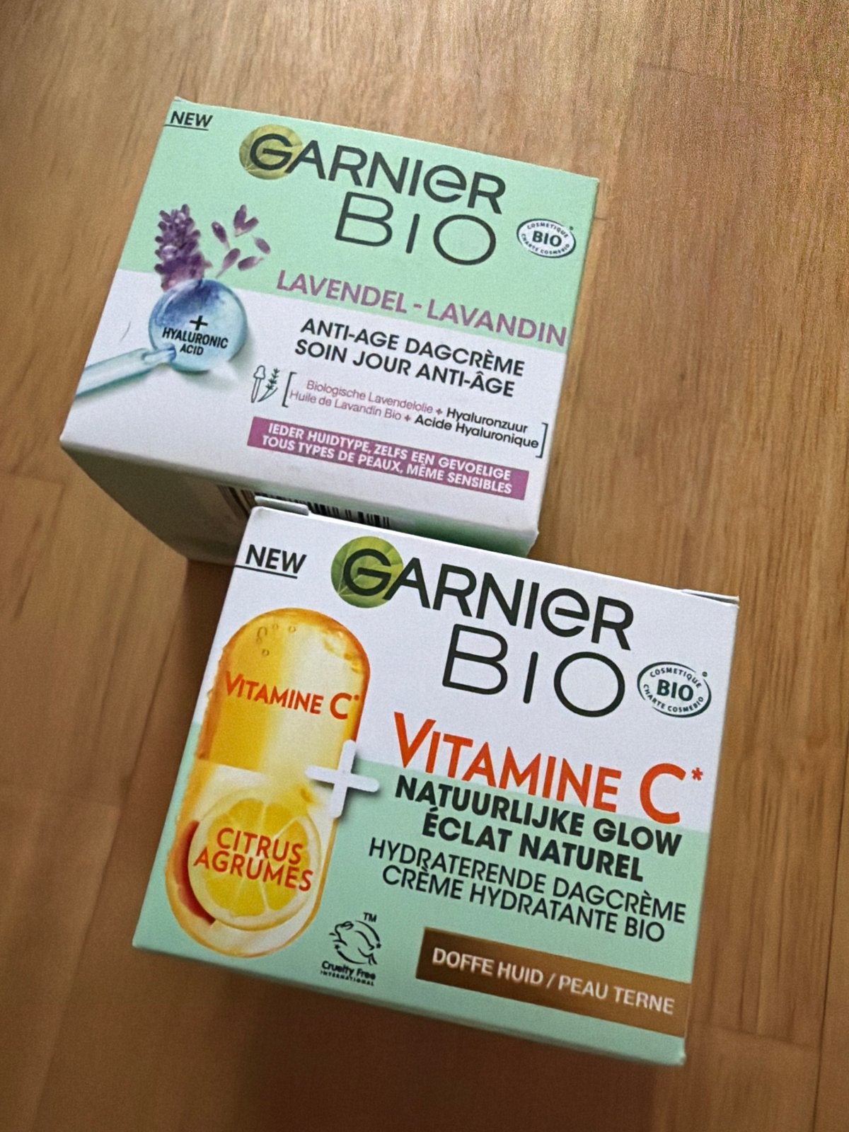 Garnier Bio Dagcrème Lavendel Anti-Age & Vitamine C Glow, Ophalen of Verzenden, Nieuw, Gehele gezicht, Verzorging