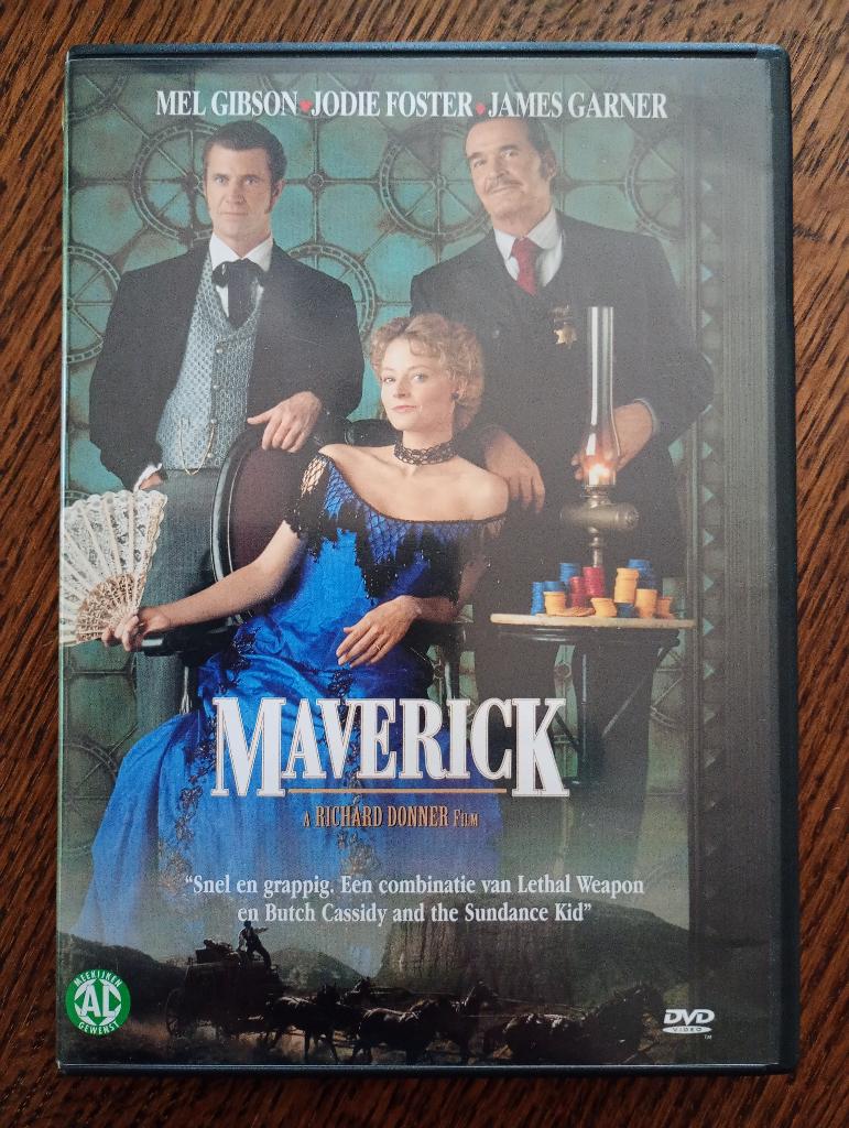 *** Maverick *** dvd -  Richard Donner Film, Cd's en Dvd's, Dvd's | Klassiekers, Ophalen of Verzenden, Zo goed als nieuw, Komedie