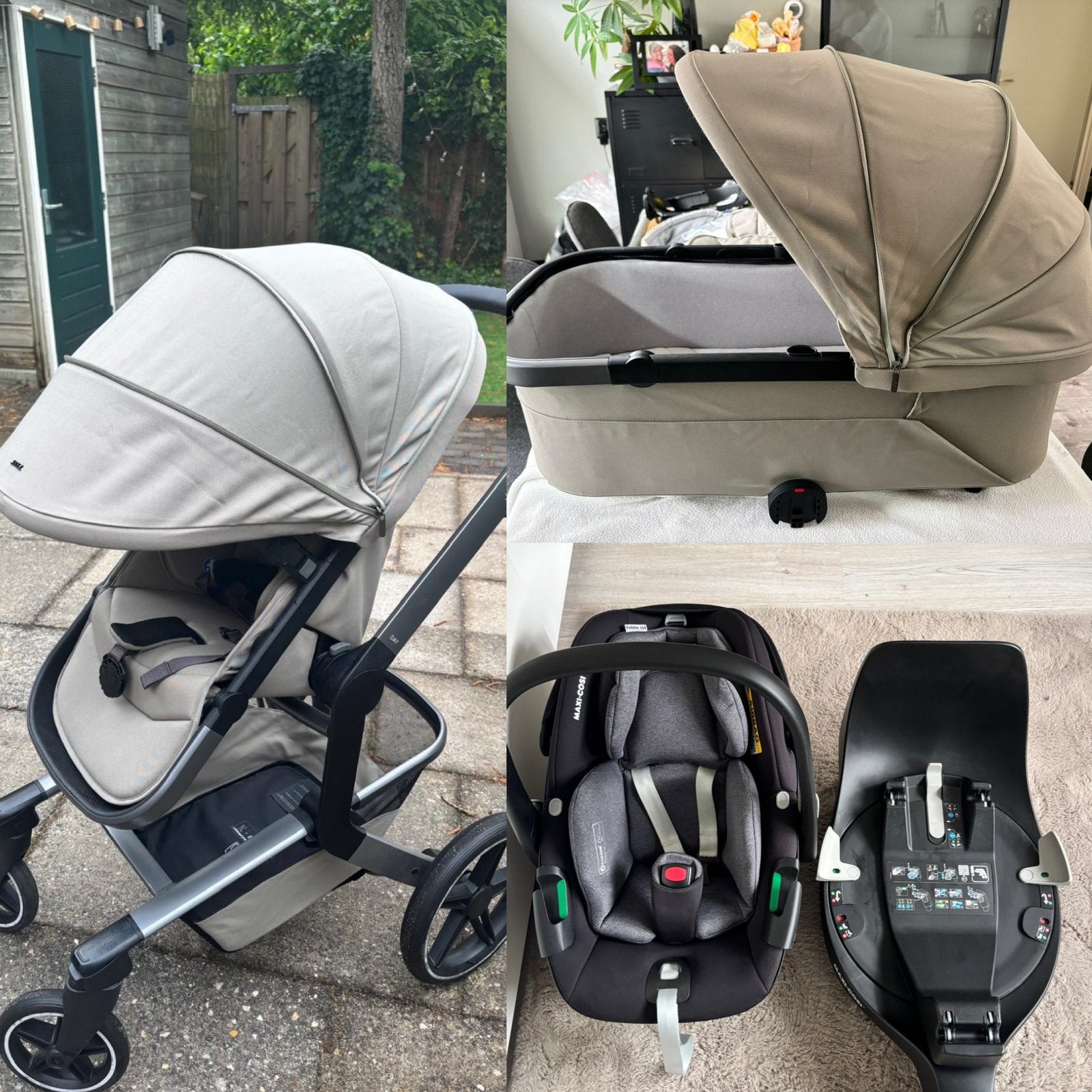 Complete set joolz day 5 + maxicosie pebble en isofix 360, Overige merken, Ophalen of Verzenden, Zo goed als nieuw, Combiwagen