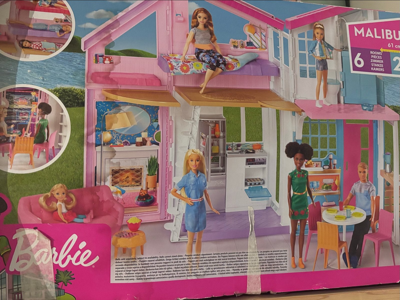 Grote Barbie set: Malibu Huis, Dream Camper en meer!, Ophalen, Gebruikt, Barbie