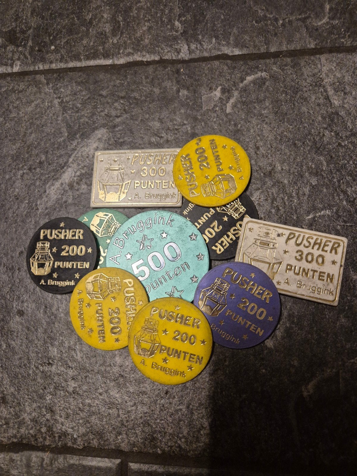 Pusher Arcade Munten/Tokens - A. Bruggink, Ophalen of Verzenden, Gebruikt