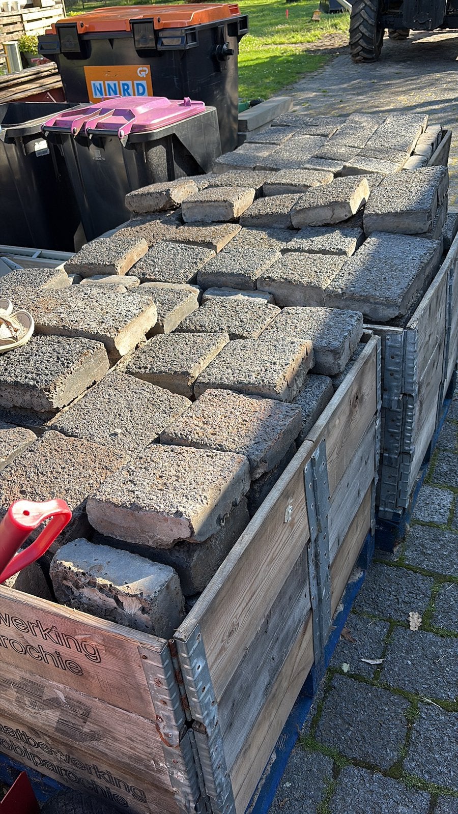 Koperslakken bestrating. 20x20 cm., Tuin en Terras, Tegels en Klinkers, Ophalen, Beton, Terrastegels