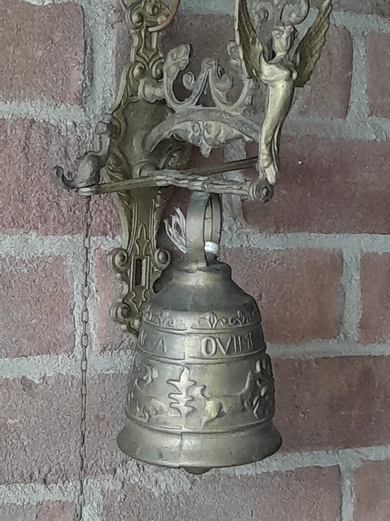Antiek bronzen bel, Ophalen of Verzenden, Brons