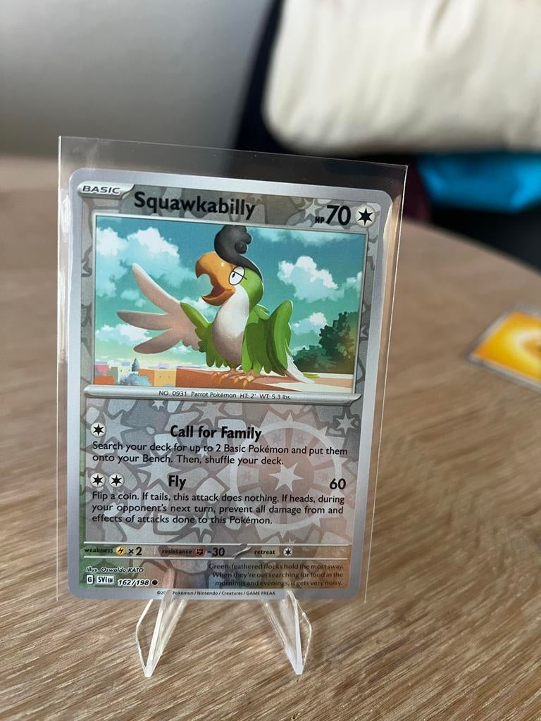 Pokémon Kaart: Squawkabilly (SV1EN 162/198) Reverse Holo, Ophalen of Verzenden, Zo goed als nieuw, Losse kaart