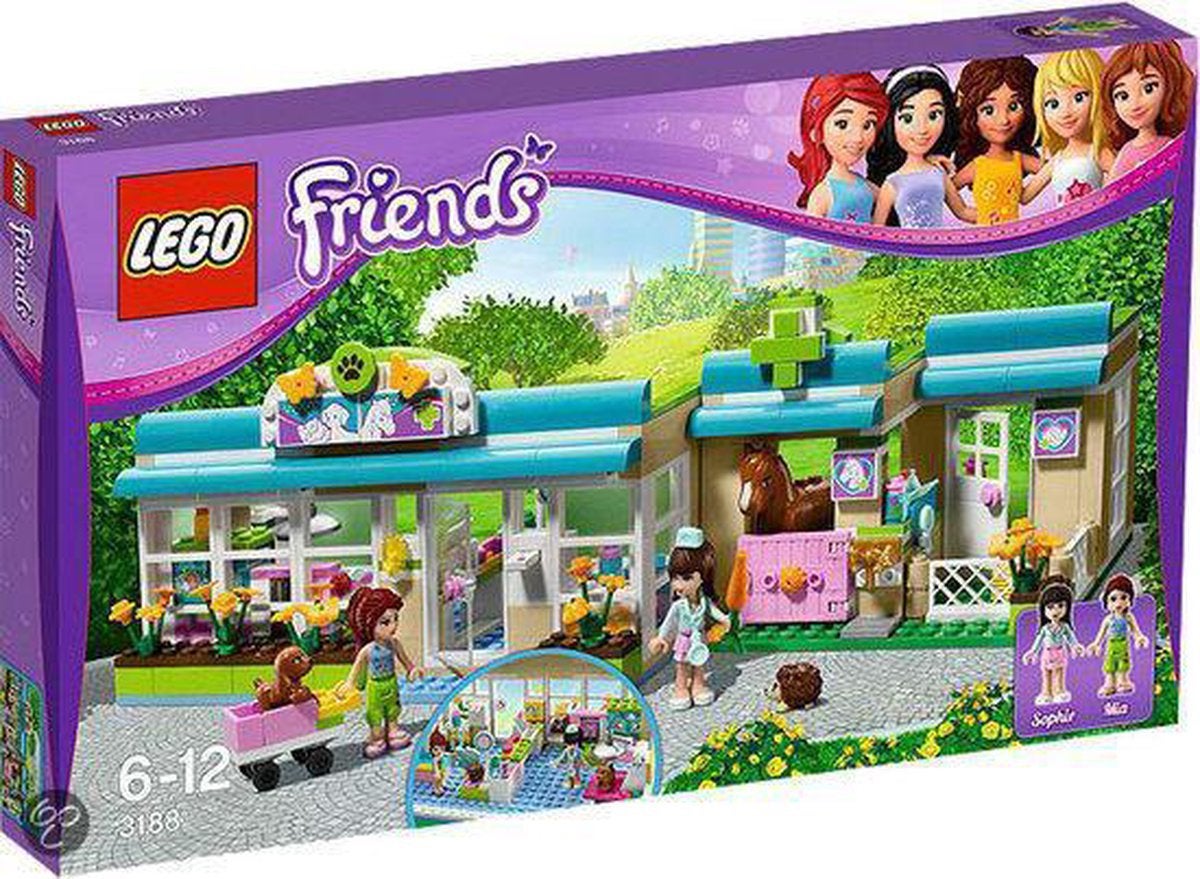 Lego Friends 3188 - Drukke dierenkliniek - compleet, Gebruikt, Lego, Compleet, Friends
