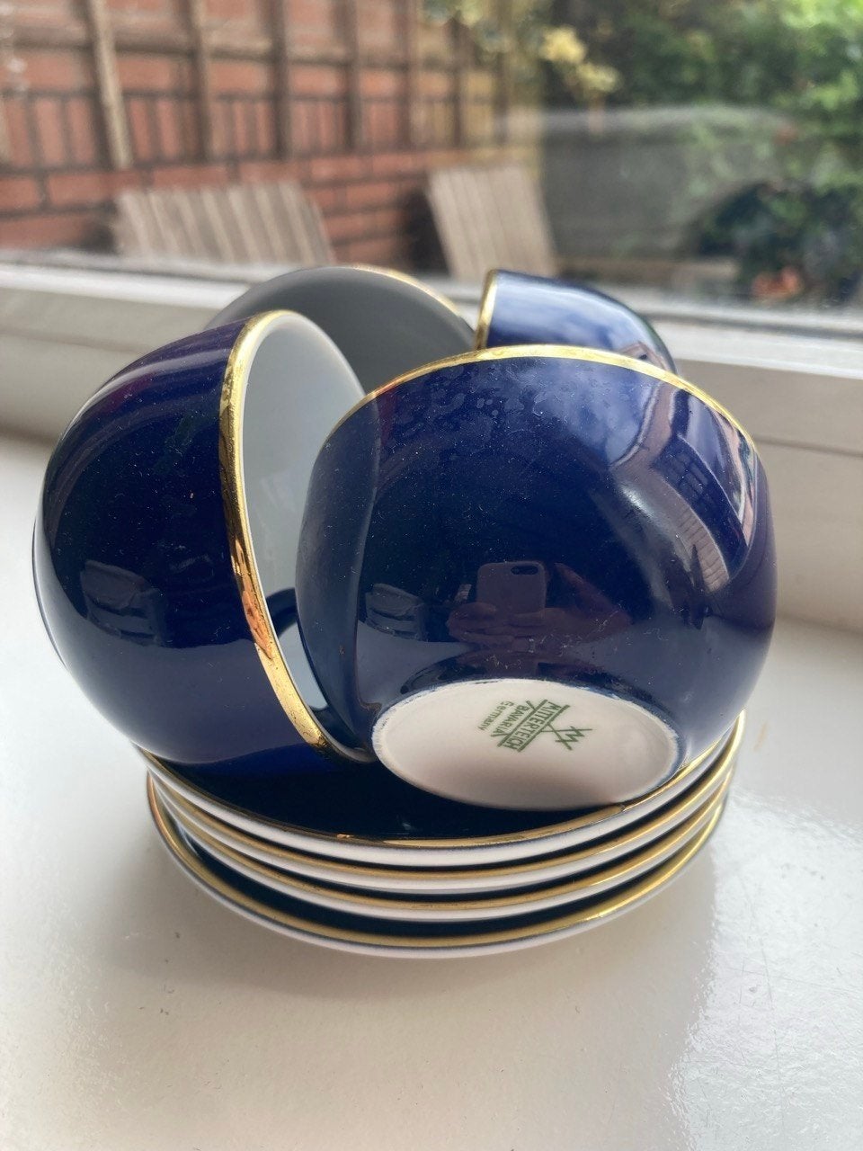 Douwe Egberts blauwe koffiekopjes, Ophalen of Verzenden