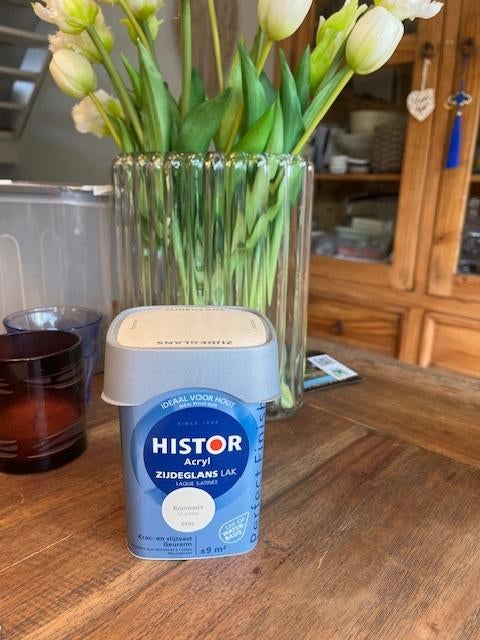 Histor verf roomwit 6506   (6X), Doe-het-zelf en Verbouw, Verf, Beits en Lak, Nieuw, Wit, Ophalen
