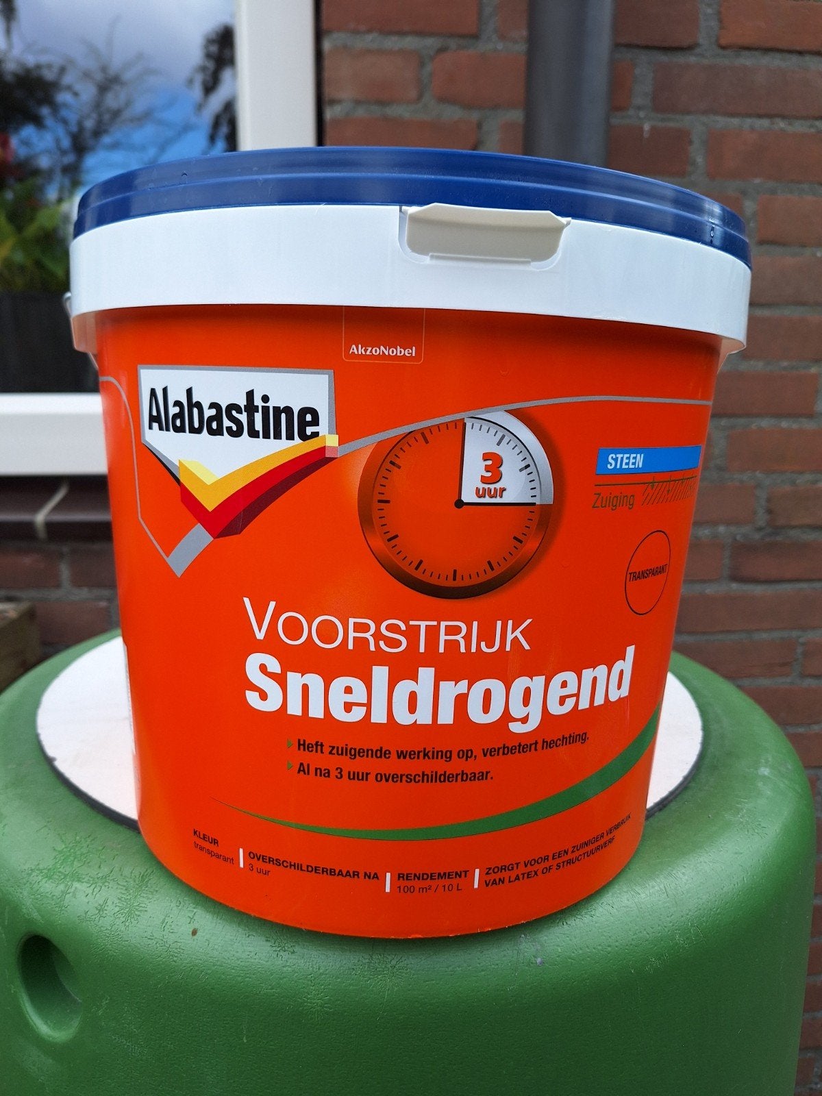 Alabastine Voorstrijk Sneldrogend - 3-4 liter, Doe-het-zelf en Verbouw, Verf, Beits en Lak, Ophalen, Overige kleuren, Nieuw, Verf