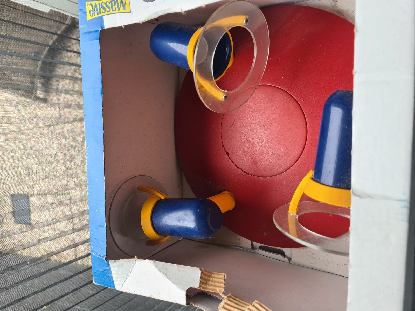 Massive Kinderlamp Plafondlamp Rood Blauw Geel E14, Kindvriendelijk, Speels, E14 (klein), Ophalen of Verzenden, Zo goed als nieuw