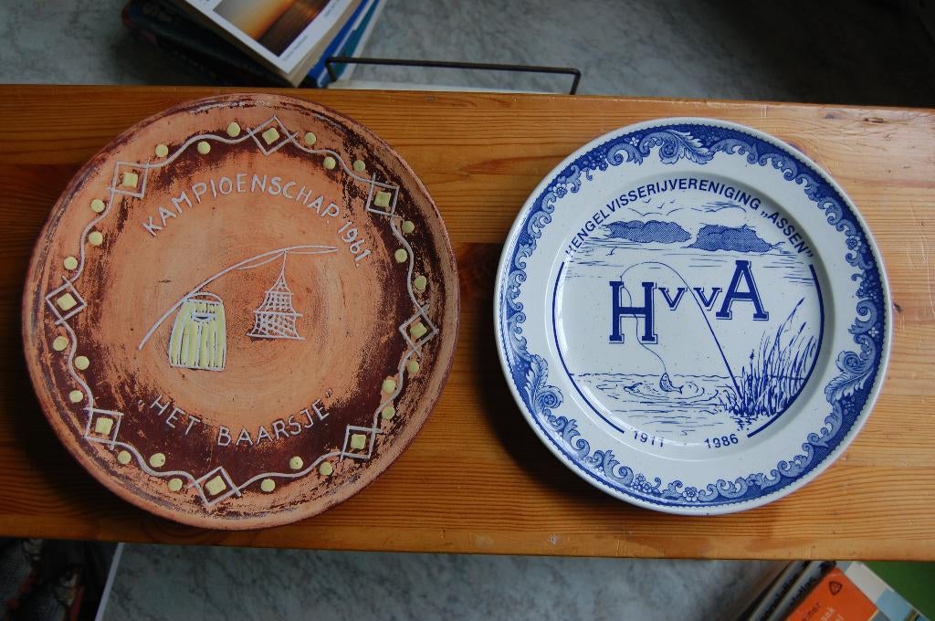 hengelsport old skool vintage hengelsportvereniging bord, Ophalen of Verzenden