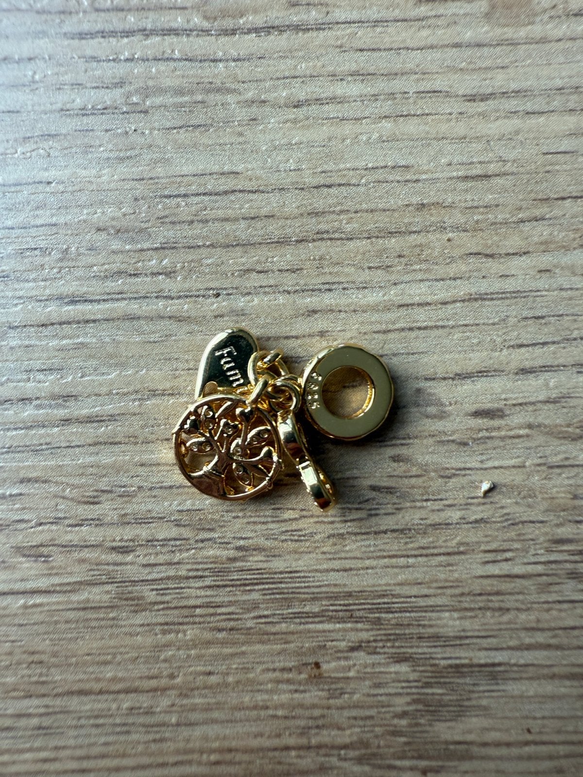 Gouden bedel voor Pandora armband - Levensboom 'Family', Overige materialen, Gebruikt, Pandora, Ophalen of Verzenden