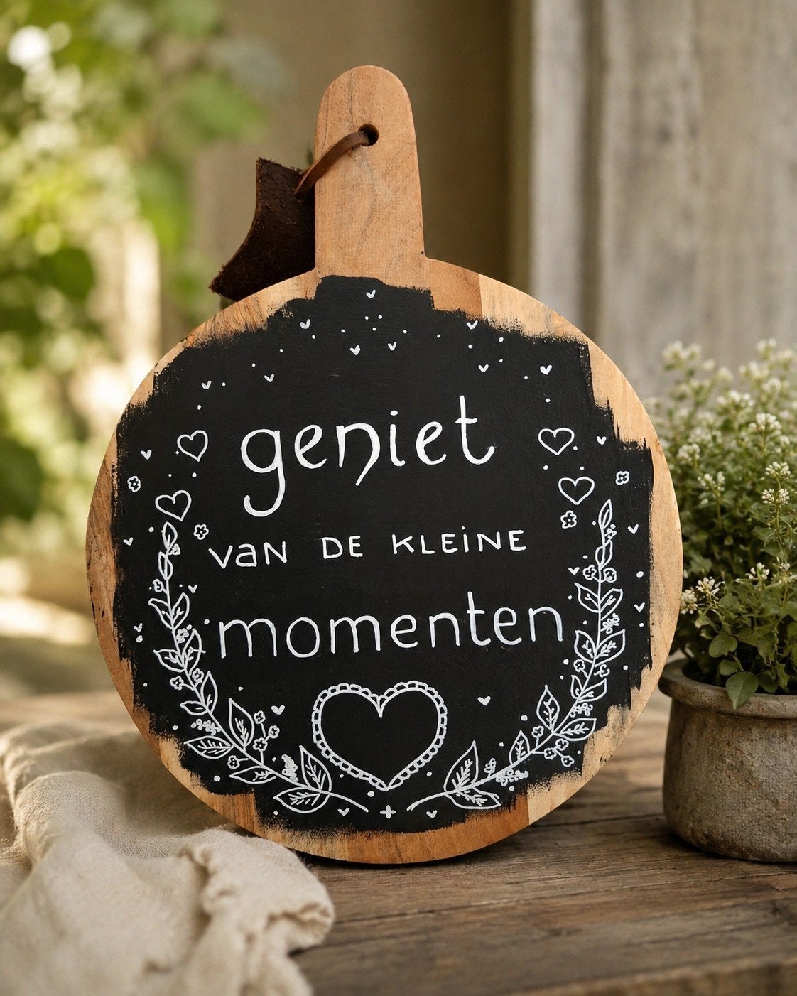 mooi dienblad, Ophalen of Verzenden, Nieuw, Rond, Hout