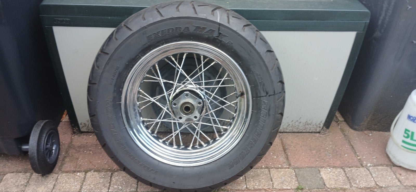 Diverse Harley onderdelen oa wiel, tank, tassen, koplamp enz, Ophalen of Verzenden, Gebruikt