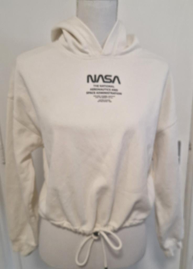 Beige NASA Hoodie - H&M Divided - Maat s, Kleding | Dames, Ophalen of Verzenden, Zo goed als nieuw, Beige