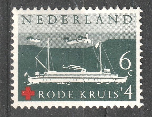 nvph 696 Rode Kruiszegel 1957, Ophalen of Verzenden, Na 1940, Gestempeld