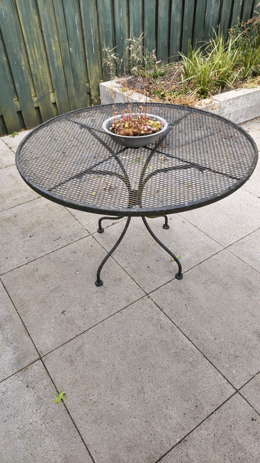 Metalen tuintafel, rond, zwart, Ophalen, Rond