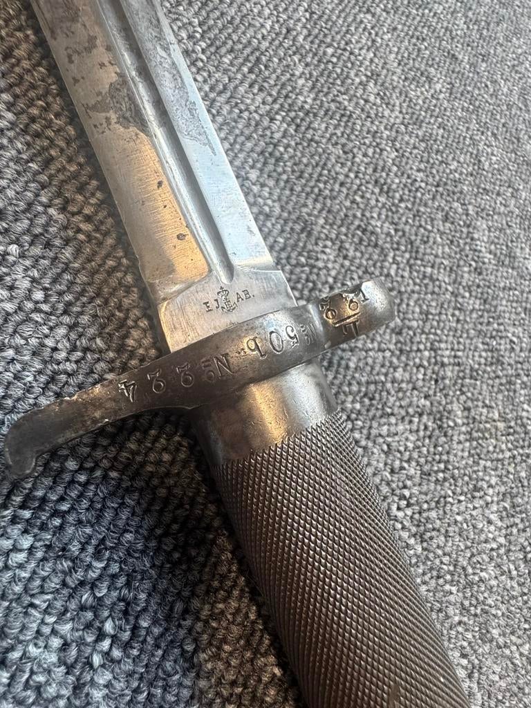 Zweedse Mauser m/1896 bajonet WO2, Ophalen of Verzenden, Landmacht, Overige gebieden, Mes of Dolk