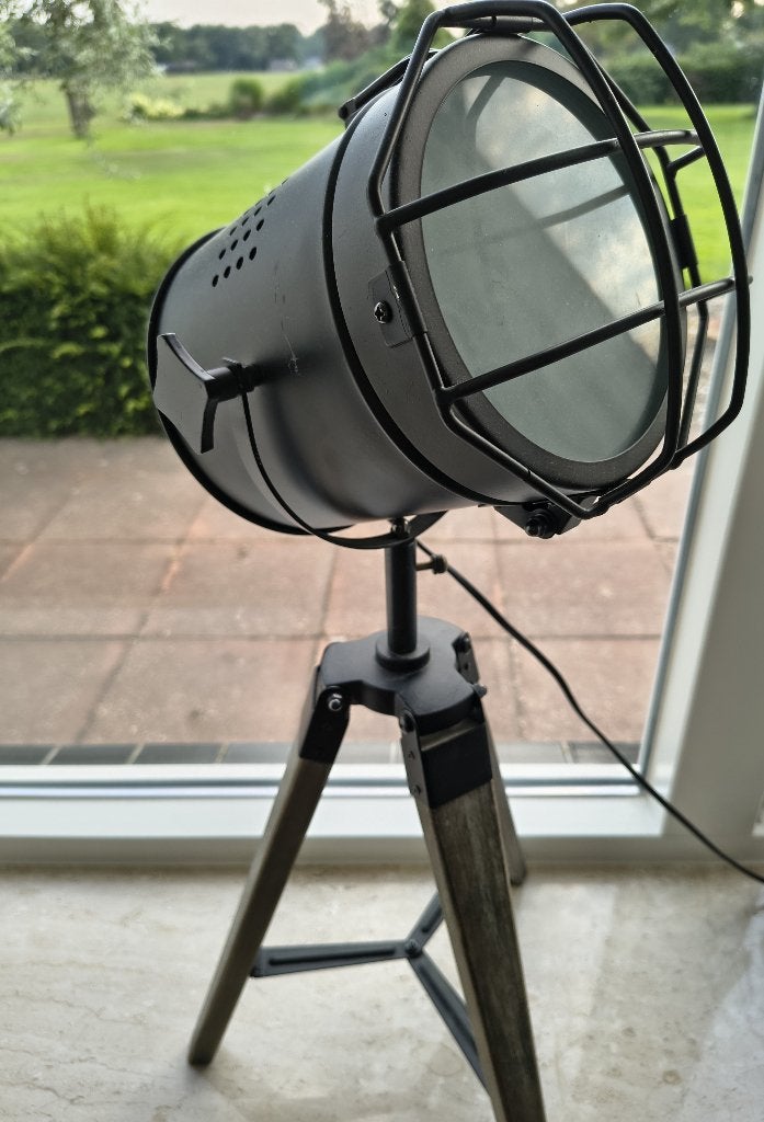 Lamp, Huis en Inrichting, Lampen | Tafellampen, Zwart, Ophalen, Glas, Industrieel