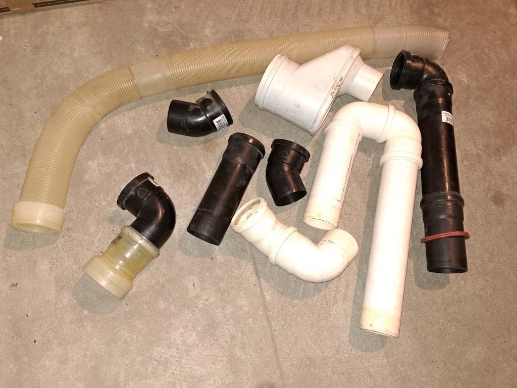 setje luchttoevoer pijpen, koppelstukken, Doe-het-zelf en Verbouw, Ventilatie en Afzuiging, Ophalen, Gebruikt, Ventilator en Afzuiger