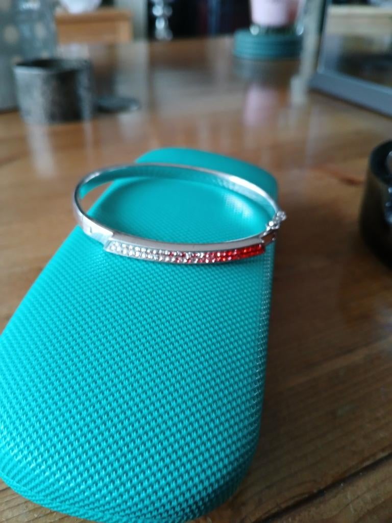 Zilveren armband swarovski, Ophalen of Verzenden, Zo goed als nieuw, Zilver, Zilver