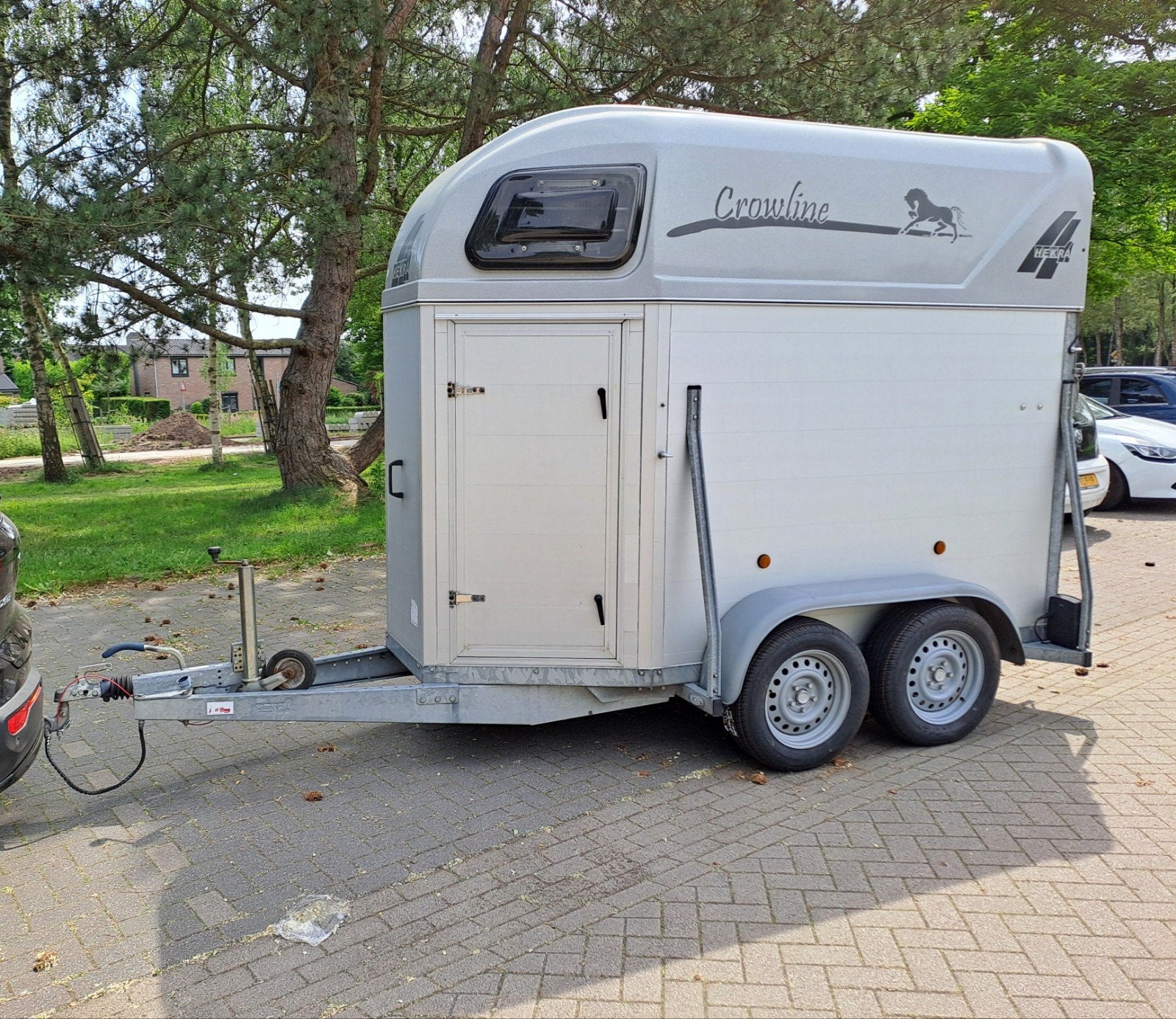 Henra 1,5 paards trailer volledig aluminium, Dieren en Toebehoren, Paarden en Pony's | Trailers en Aanhangwagens, Ophalen, Zo goed als nieuw