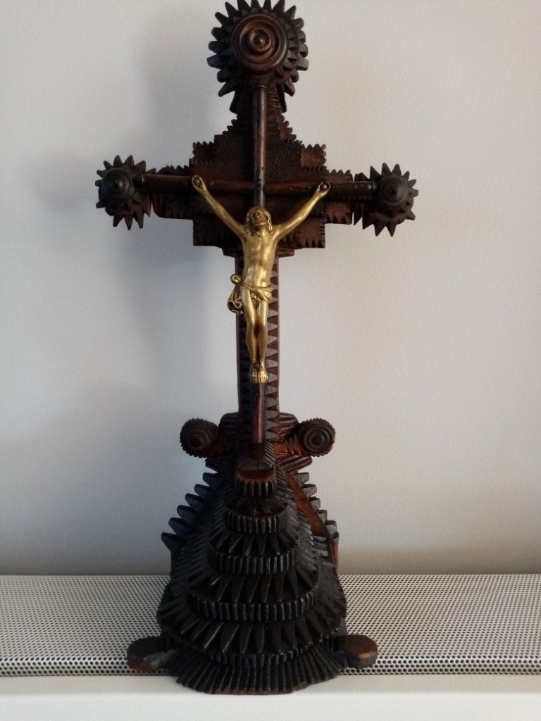 Kruisbeeld crucifix corpus Christi in brons., Ophalen of Verzenden, Gebruikt, Overige typen, Christendom | Katholiek