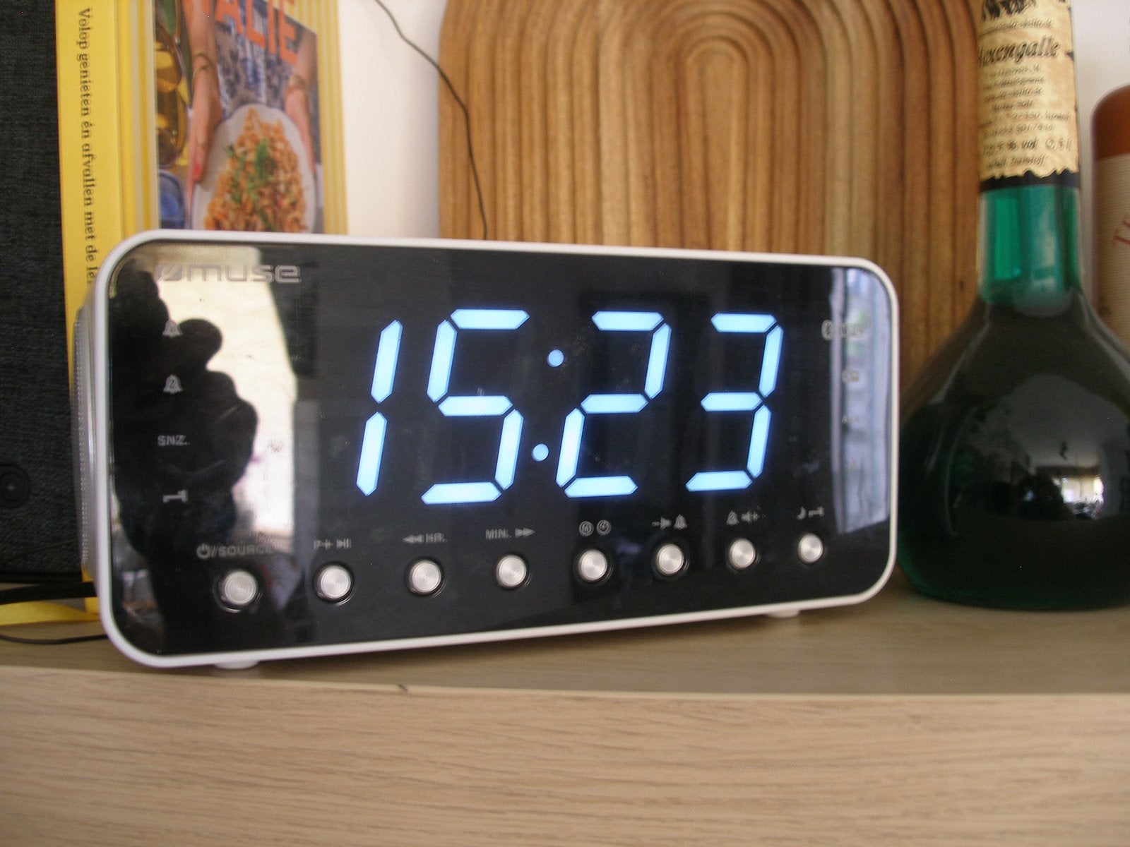 Muse Wekkerradio met Bluetooth en NFC, Witgoed en Apparatuur, Wekkers, Ophalen of Verzenden, Zo goed als nieuw, Digitaal