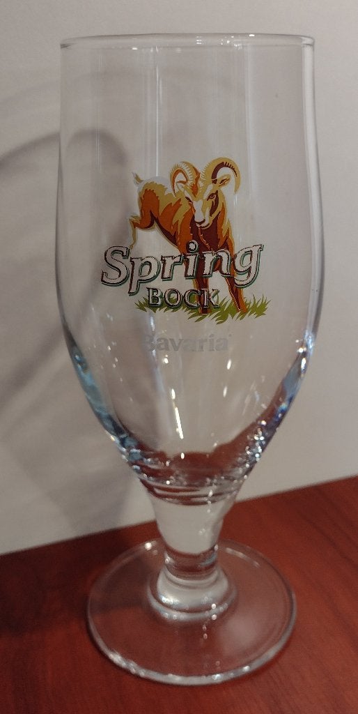 Oud Bavaria Spring Bock Glas 33cl 2006. (C), Ophalen of Verzenden, Gebruikt, Glas of Glazen, Bavaria
