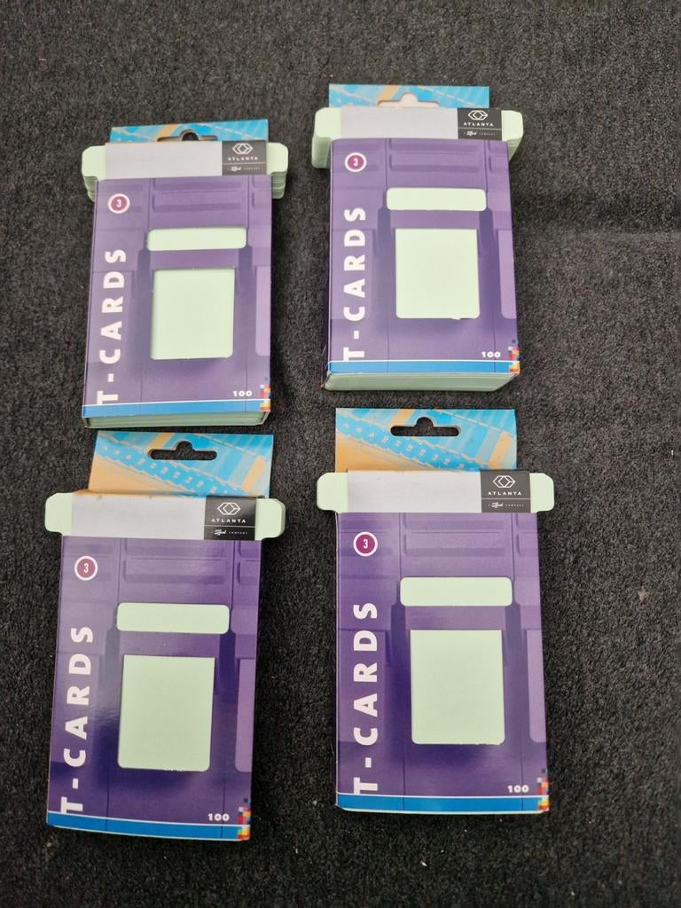 Atlanta T-Cards - 4x 100 stuks - planbordkaartjes, Ophalen, Nieuw