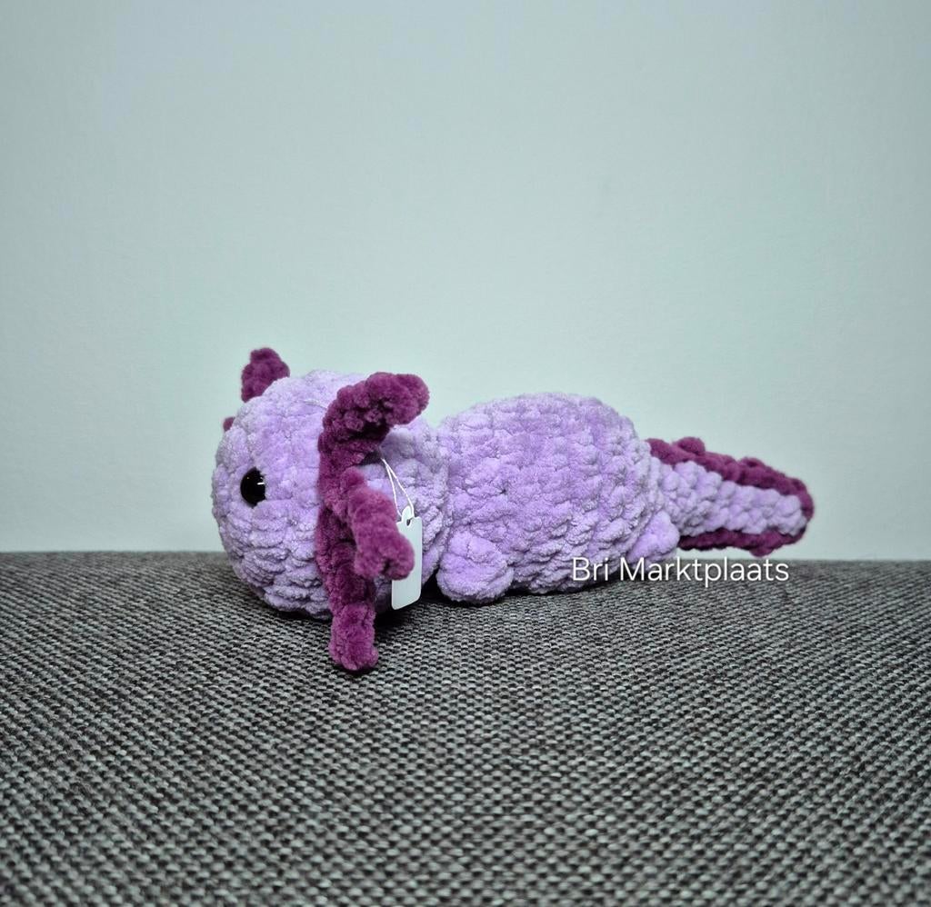 Gehaakte axolotl, Mexicaanse salamander, decoratie, cadeau, Ophalen of Verzenden, Nieuw, Haken