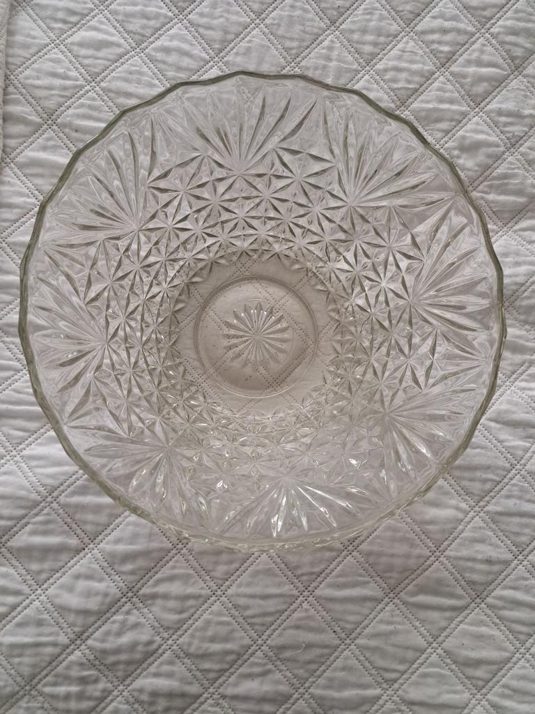 Vintage Anchor Hocking Arlington Punch Schaal - Glas 31cm, Antiek en Kunst, Ophalen