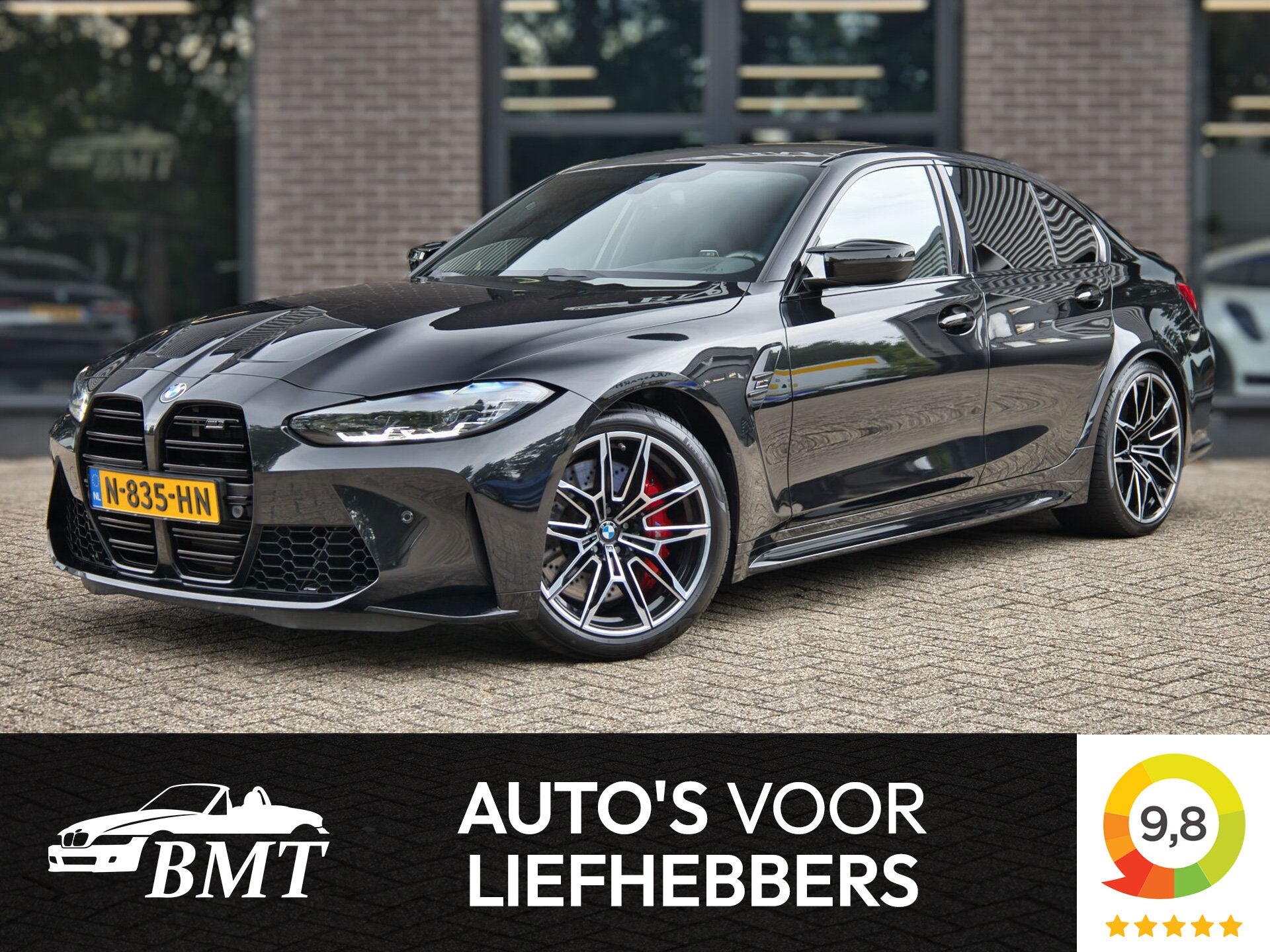 BMW M3 G80 Competition / BTW / Head-Up / HK (bj 2021), Auto's, BMW, Automaat, Achterwielaandrijving, Gebruikt, Met garantie (alle)