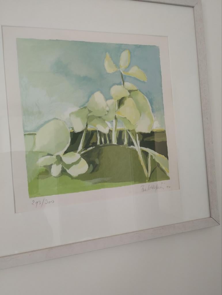 Gesigneerde zeefdruk Bloemen van Fon Klement, Antiek en Kunst, Kunst | Litho's en Zeefdrukken, Ophalen of Verzenden