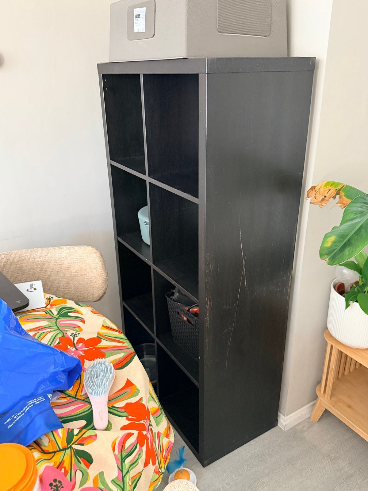 Kallax kast  (schade), Ophalen, Met plank(en), Gebruikt, 50 tot 100 cm