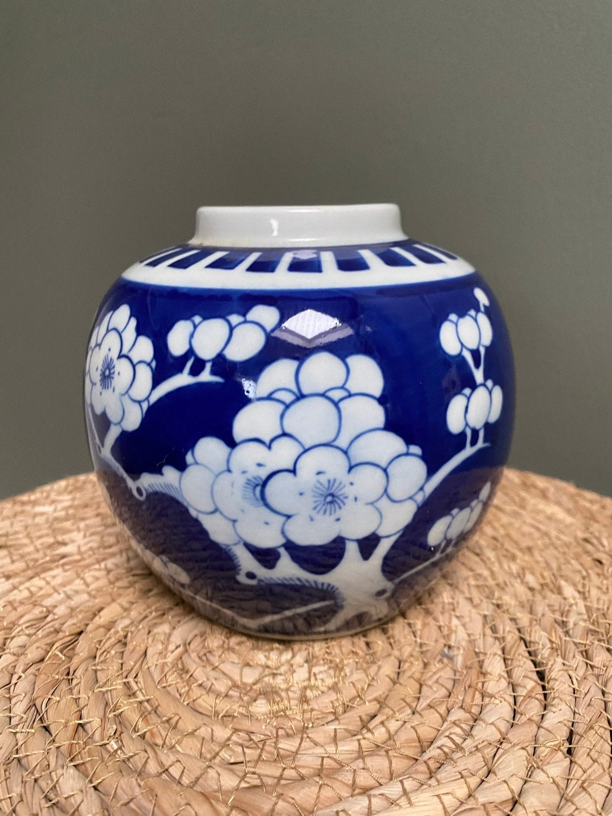 ZGAN vintage handbeschilderd gemberpotje, Ophalen of Verzenden