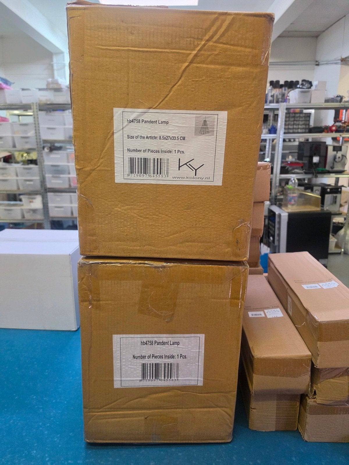 Nieuwe Kolony Hanglampen - 5 stuks, 8.5x27x33.5 cm, Ophalen, Nieuw, 50 tot 100 cm, Minder dan 100 cm