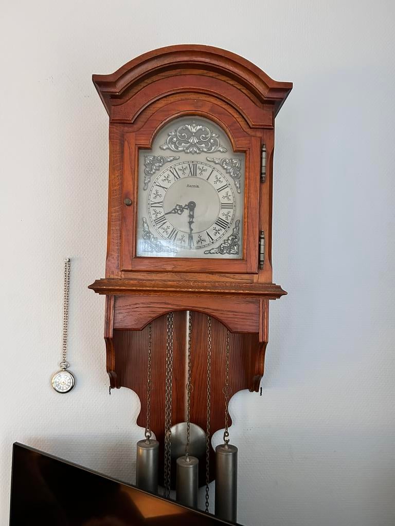 Antieke Hermle klok (Westminster geluid), Antiek en Kunst, Ophalen