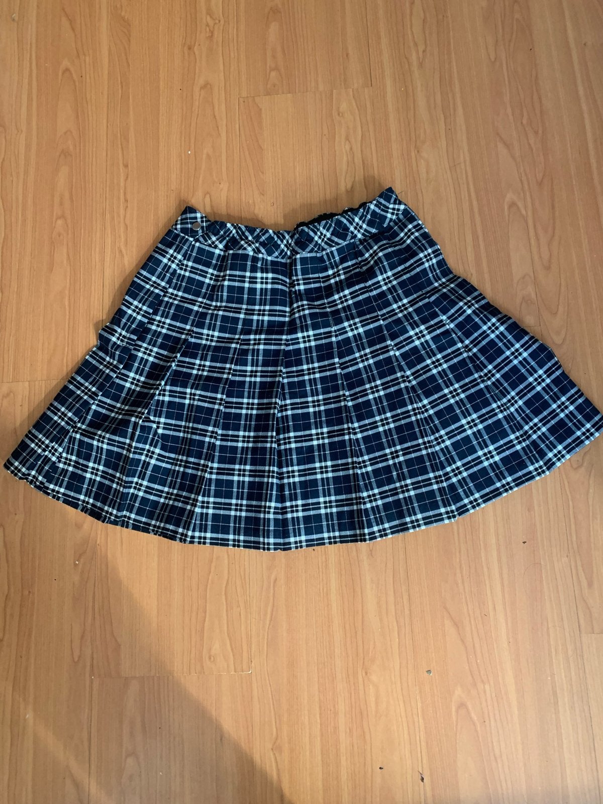 H&M Divided geruite plooirok - maat 42/44 (L), Kleding | Dames, Blauw, Maat 42/44 (L), Ophalen of Verzenden, Zo goed als nieuw