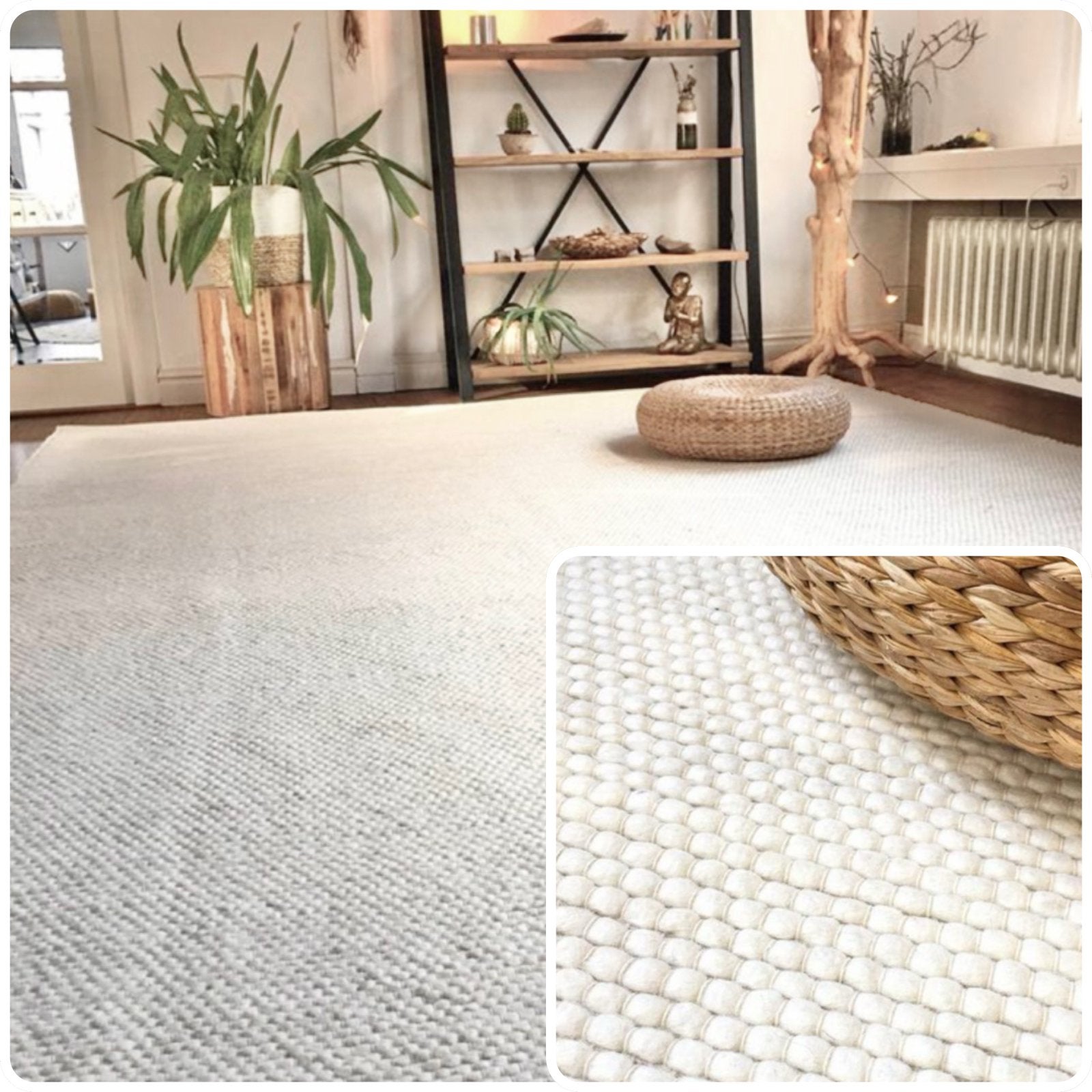Wollen creme - luxe xxl vloerkleed - fotoshoot, Ophalen, 200 cm of meer, Zo goed als nieuw, 200 cm of meer