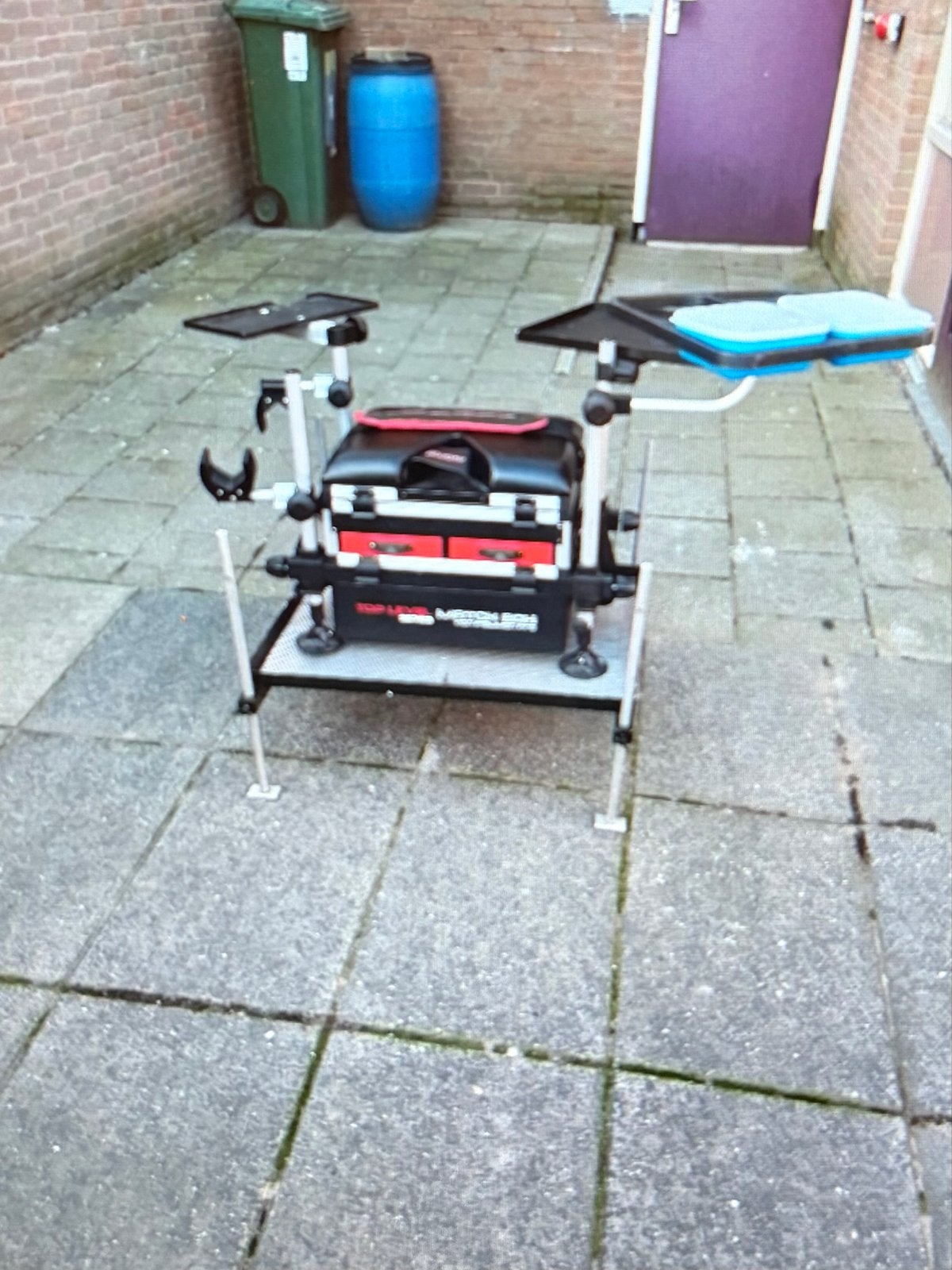 Viskist / visstoel met accessoires - Top Level Match Box, Ophalen of Verzenden, Gebruikt, Overige typen