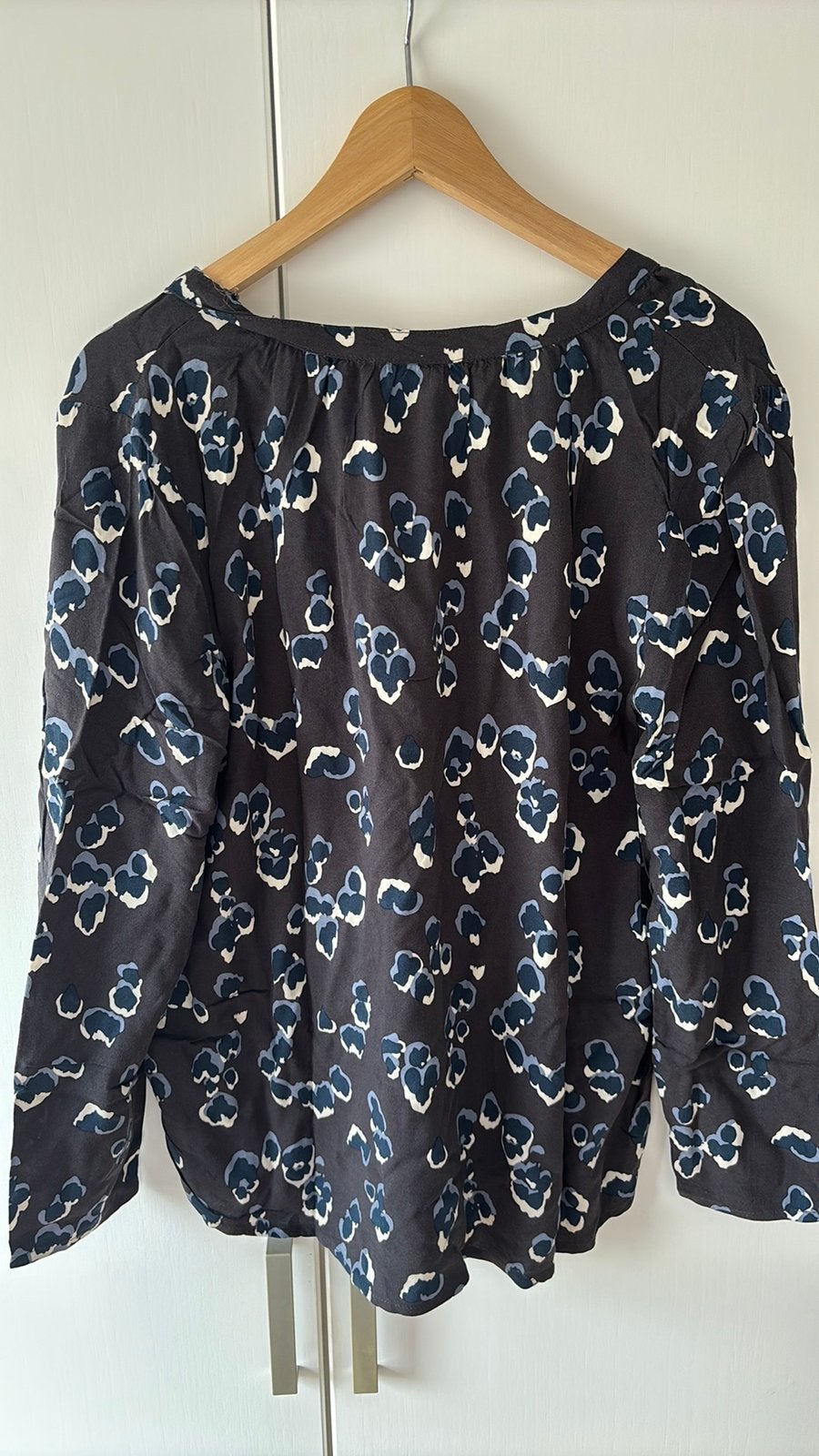 Ichi blauwe blouse met bloemen lange mouw mt L, Ophalen of Verzenden, Zo goed als nieuw, Blauw