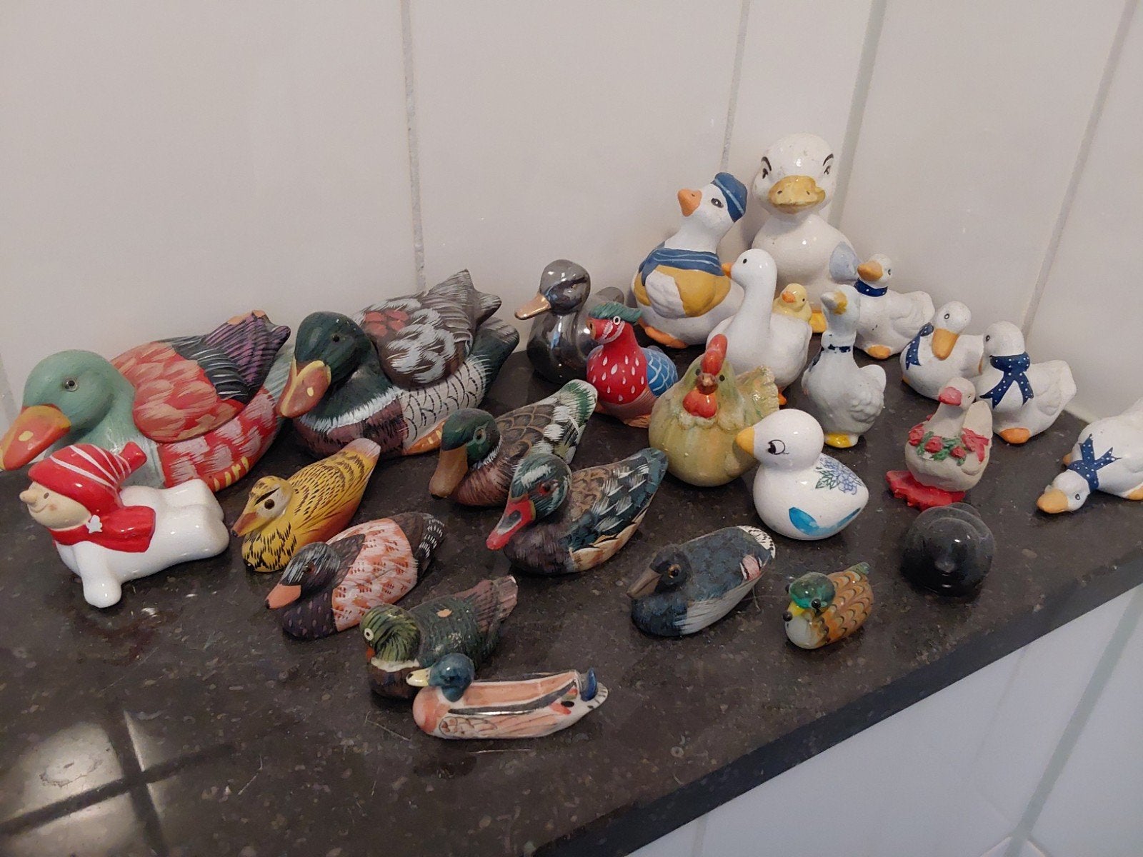 Verzameling van diverse eenden en vogels beeldjes, Ophalen of Verzenden, Zo goed als nieuw, Beeldje of Figuurtje