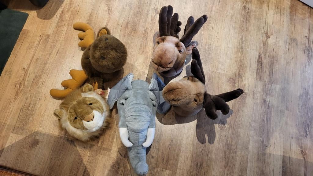 Leuke dierenkoppen olifant, rendier, tijger, eland, Ophalen of Verzenden, Zo goed als nieuw, Overige typen