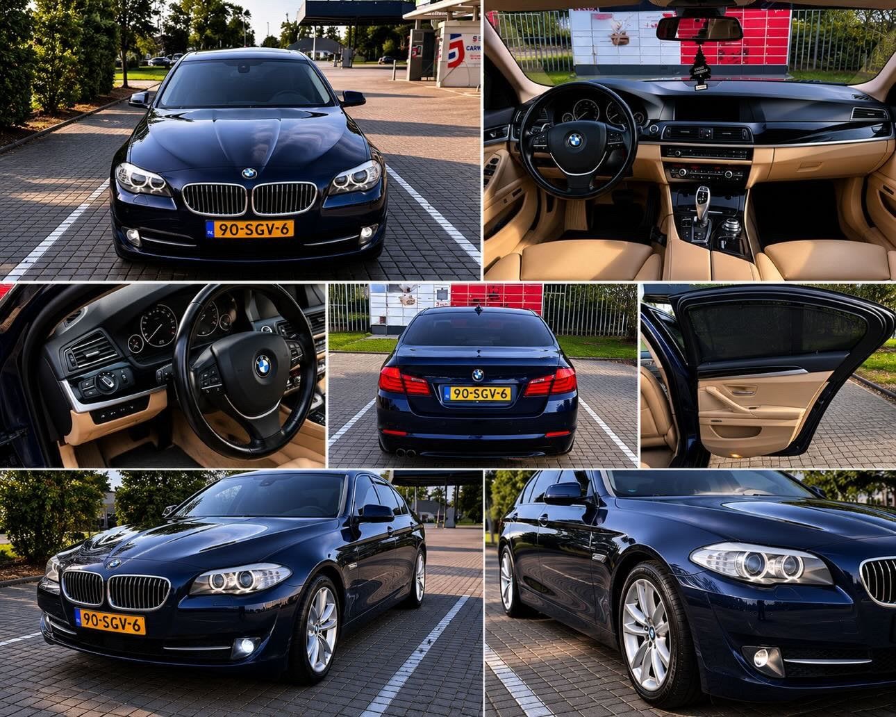 BMW 5-Serie 528I 180KW Sedan Aut8 2011 Blauw, Auto's, BMW, Automaat, 2000 kg, Blauw, Particulier