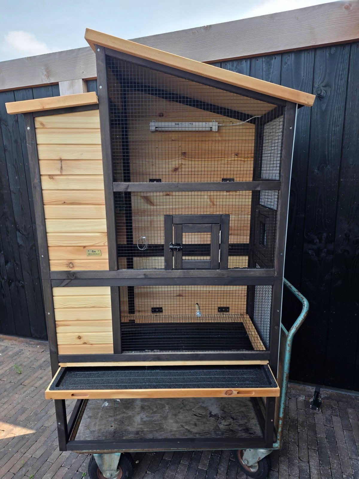 te koop volière voor kleine vogels, als nieuw! merk woodland, Ophalen, Zo goed als nieuw, Aluminium, Volière