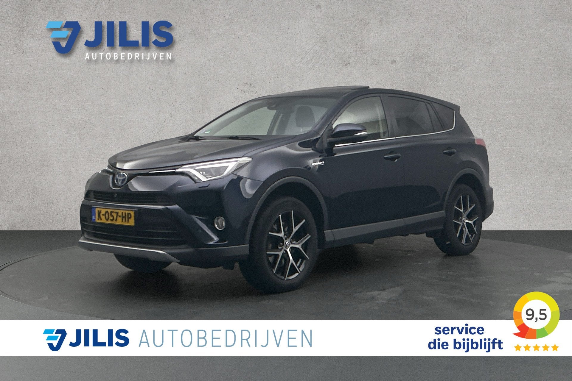Toyota RAV4 2.5 Hybrid AWD Executive | Leder | Trekhaak | St, Gebruikt, Met garantie (alle), 1650 kg, Zwart