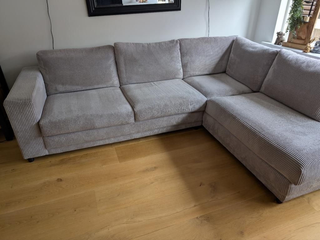 Loungebank grijs rib, Ophalen, Gebruikt